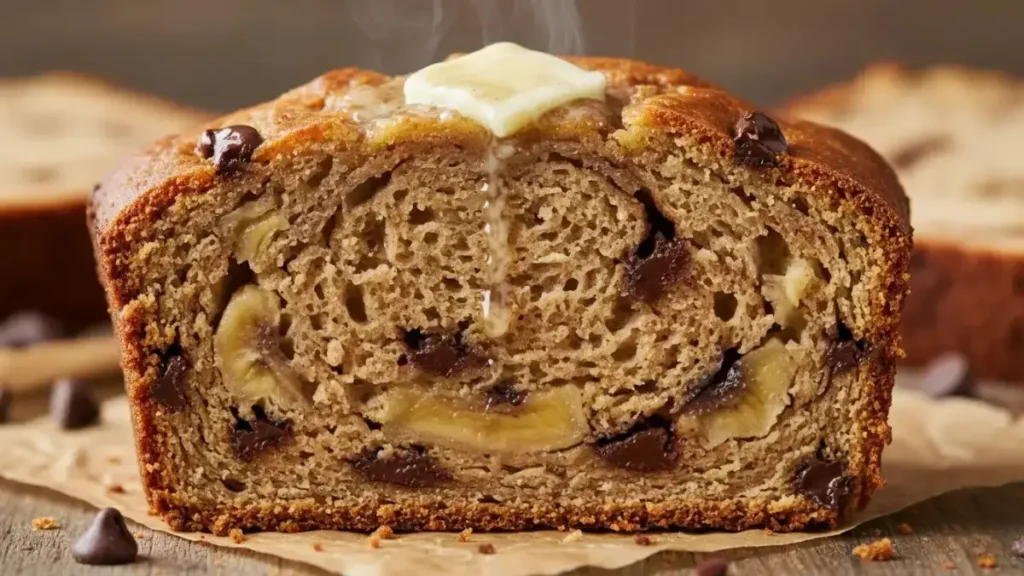 butter melted banana bread 
