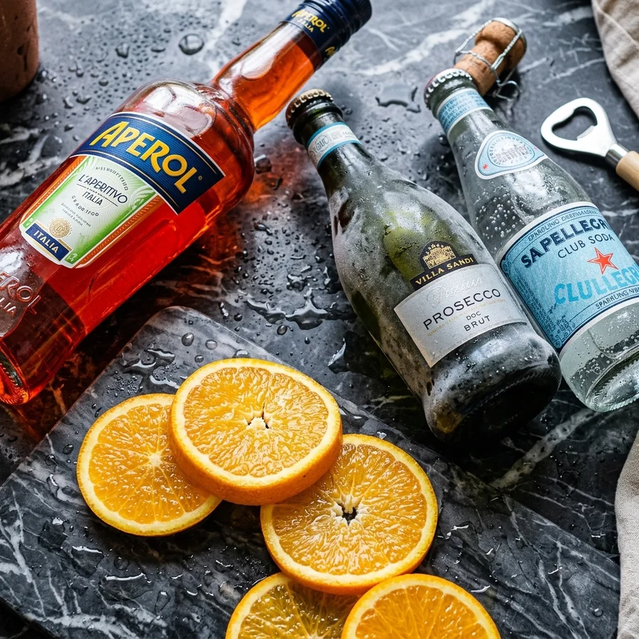 Ingredients for Aperol Spritz