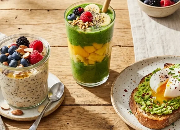 Healthy Breakfast Ideas for Busy Mornings Healthy breakfast ideas spread on a table
