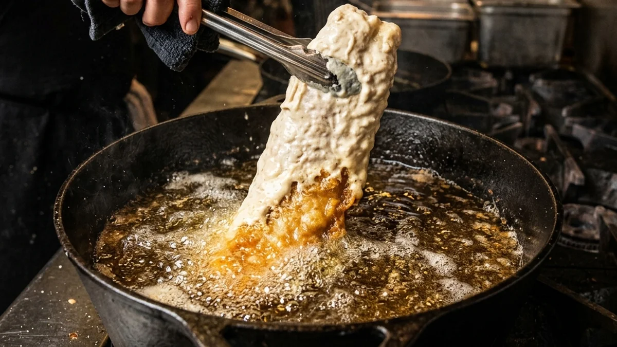 Frying Battered Cod