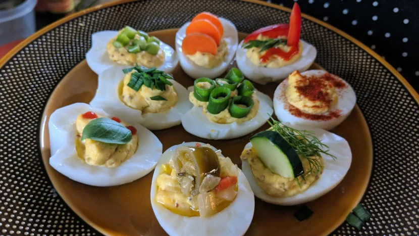 Classic Southern Deviled Eggs Recipe on a Platter